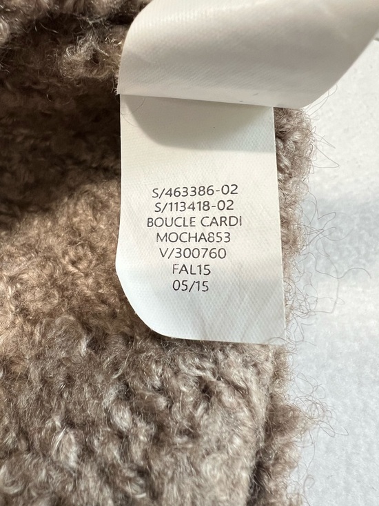 GAP Taupe Brown Cropped Knit Cardigan V-Neck Button Up Wool Blend Size Medium - Picture 6 of 11